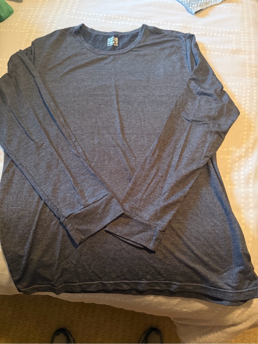 32 Degrees Men's Baselayer Long-Sleeve Crew Neck Shirt - Charcoal Gray
